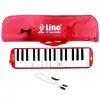Lino 32 Tuşlu Bez Çantalı Melodika Kırmızı