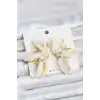 Lotus Model Beyaz Renk Tüllü Kadın Küpe