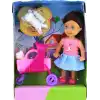 Lovely Mini Bebek Pembe Sepetli Evcil Hayvanlı Oyun Seti
