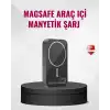 MagSafe Araç Telefon Tutucu 15W Hızlı Şarj Type-C Girişli