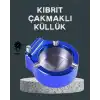 Masa Üstü Çakmaklı Küllük Paslanmaz Metal Gövde