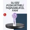 Masaüstü Ve Elde Kullanıma Uygun Su Buharlı Şarjlı Fan