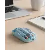 Mavi Kablosuz Mouse Bluetooth ve USB Çift Mod Bağlantılı