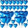 Metalize Mavi Kalp Folyo Balon