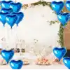 Metalize Mavi Kalp Folyo Balon