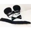 Mickey Mouse Gözlüğü Papyonu Kuyruğu Seti