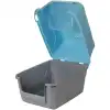 Mikopet Deluxe Mavi Kapalı Kedi Tuvaleti