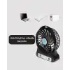 Mini Vantilatör Masaüstü – Usb Girişli, Şarjlı, 3 Kademe, Sessiz Motor, Işıklı