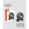 Mini Vantilatör Masaüstü – Usb Girişli, Şarjlı, 3 Kademe, Sessiz Motor, Işıklı