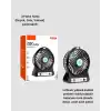 Mini Vantilatör Masaüstü – USB Girişli, Şarjlı, 3 Kademe, Sessiz Motor, Işıklı