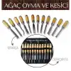 Elena 12 Parça Çantalı Ağaç Oyma ve Kesici Set