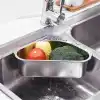 Inox Lavabo Köşe Süzgeci Organizer 304 Paslanmaz Çelik