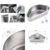 Inox Lavabo Köşe Süzgeci Organizer 304 Paslanmaz Çelik