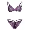 Mor Dantelli Sütyen Ve Gstring Takımı TM2087