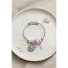 Mor Papatya Charmlı Bileklik