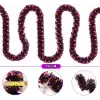 Mor Turuncu Renk 4 cm Genişlik Garland Çift Renk Sim Süs 180 cm