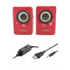 N62 1+1 Multimedia Usb Ve Jacklı Mini Hoparlör Yüksek Stereo Ses Sistemi