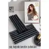 Professional Saç Kaynak Keratin Çubuğu, 12 Adet Siyah Güçlü Yapıştırıcı   Keratin Kaynak Çubukları 720351