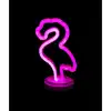 Neon Işıklı Flamingo Yazılı Masa Gece Lambası