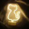 Neon Işıklı Kedi Tasarımlı Lamba