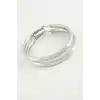 Noktalı Boru Halka Küpe 4 cm