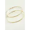 Noktalı Metal Halka Küpe 9-10 cm