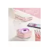 Nostalji Mini Plak Görünümlü Radyolu Bluetooth Hoparlör 3d Ses Dalgası Retro Müzik Plak Pembe