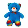 Oturan Kurdeleli Renkli Peluş Ayı 30 cm - Stokta Olan Renk Gönderilir