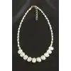 Oval Arpa Kesim İnci Kolye