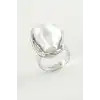 Oval İnci Metal Yüzük