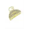 Oval Taşlı Minik Metal Mandal Toka 2 cm