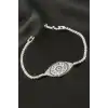 Oval Zirkon Taşlı Çocuk Bileklik 16 cm