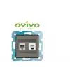 Antrasit Data Pirizi Jaksız CAT6 Çerçevesiz Grano - Priz ve Anahtar İçin Uyumlu Çerçeve