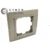 Antrasit Tekli Çerçeve - Priz ve Anahtar İçin Uyumlu Çerçeve