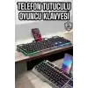 Oyuncu Klavyesi Q Klavye RGB Işıklı Mouse Hediyeli
