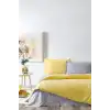 Özdilek Çift Kişilik Ranforce Nevresim Takımı Colormix Sarı Gri