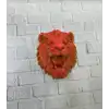 Özel Tasarım 3D Aslan Figürü Duvar Süsü Dekoratif Heykel 20x21 cm