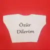 Özür Dilerim Yazılı Peluş Oyuncak Ayı Tişörtü