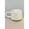 Papatya Desenli Seramik Kupa