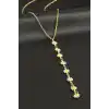 Papatya Mineli Çelik Y Kolye