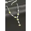 Papatya Mineli İnci Y Kolye