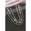 Papatya Nazar Mineli Üçlü Kolye
