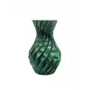 Parlak Yeşil Spiral 3D Baskı Vazo Şık Modern Dekoratif Obje