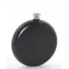 Paslanmaz Çelik Yuvarlak 8 Oz Tekli Matara Siyah Renk