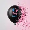 Pembe Konfetili Cinsiyet Balonu
