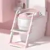 Pembe Merdivenli Çocuk Klozet Tuvalet Eğitimi Atı