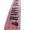 Pembe Siyah Happy Birthday Simli Kuşak Kemer