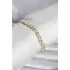 Pirinç Gold Renk Arpa Model Kadın Bileklik