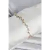 Pirinç Gold Renk Çiçek Sarmaşık Model Kadın Bileklik