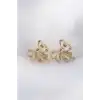 Pirinç Gold Renk Fiyonk Küpe